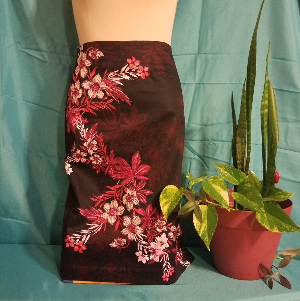 Red & black skirt